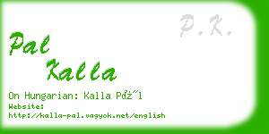 pal kalla business card